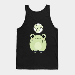 Kawaii Frog Loves Volleyball Tank Top